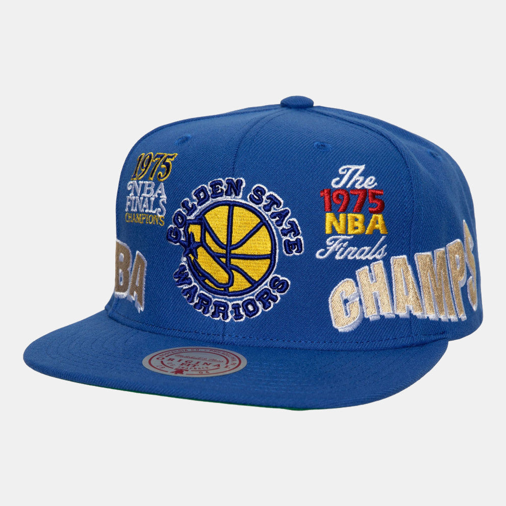 MENS MITCHELL & NESS NBA WORLD CHAMPS SNAPBACK HWC WARRIORS - ROYAL