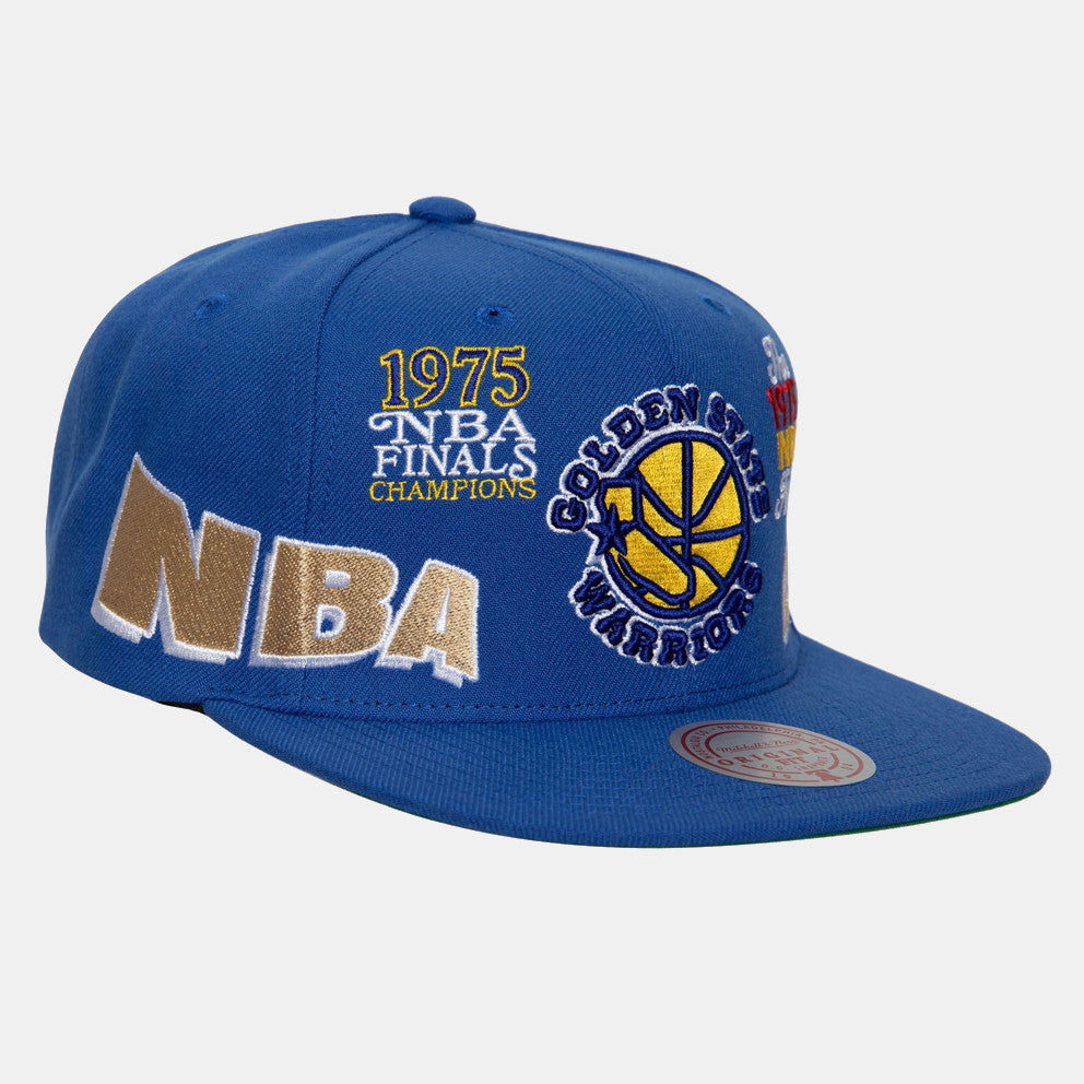 MENS MITCHELL & NESS NBA WORLD CHAMPS SNAPBACK HWC WARRIORS - ROYAL