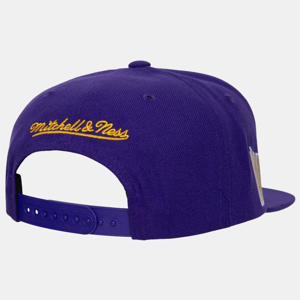 MENS MITCHELL & NESS NBA WORLD CHAMPS SNAPBACK LAKERS - PURPLE