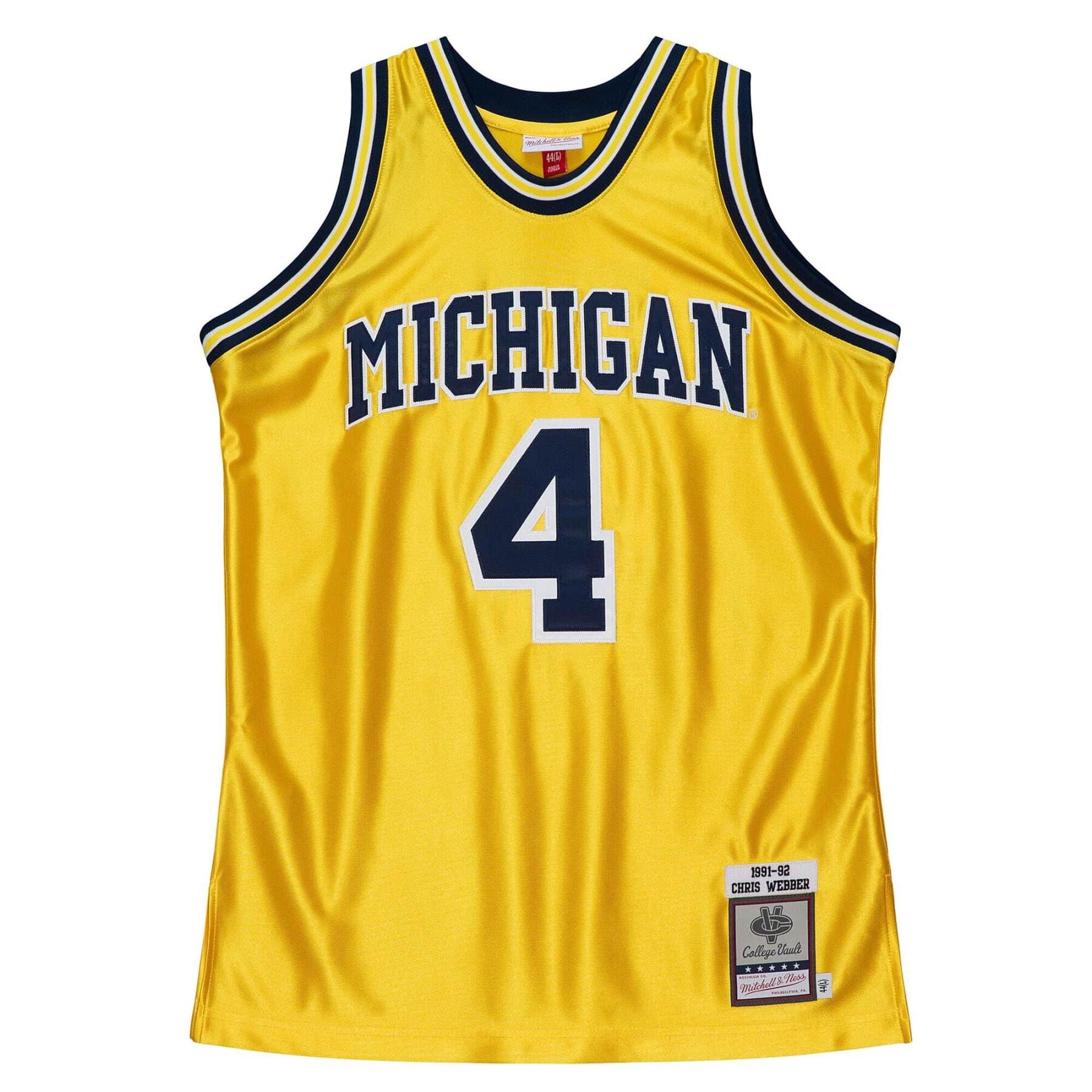 Mens Mitchell & Ness NCAA JERSEY MICHIGAN 1991 CHRIS WEBBER