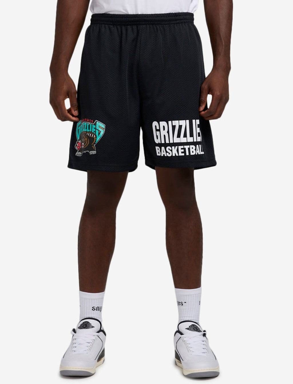 MENS MITCHELL & NESS NBA GAMEDAY MESH 7IN SHORTS VINTAGE LOGO GRIZZLIES