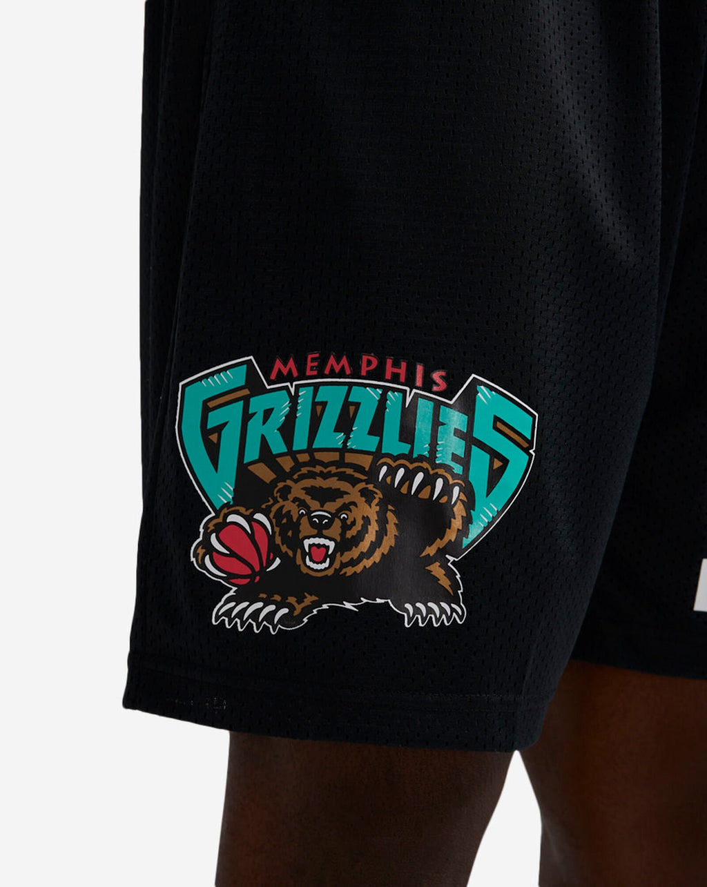 MENS MITCHELL & NESS NBA GAMEDAY MESH 7IN SHORTS VINTAGE LOGO GRIZZLIES