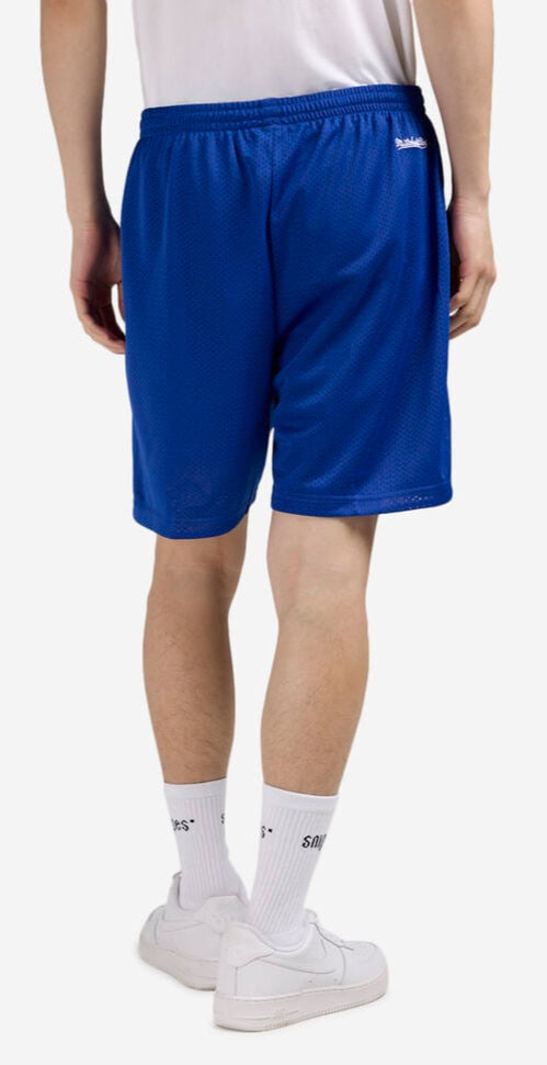 MENS MITCHELL & NESS NBA GAMEDAY MESH 7IN SHORTS VINTAGE LOGO NETS