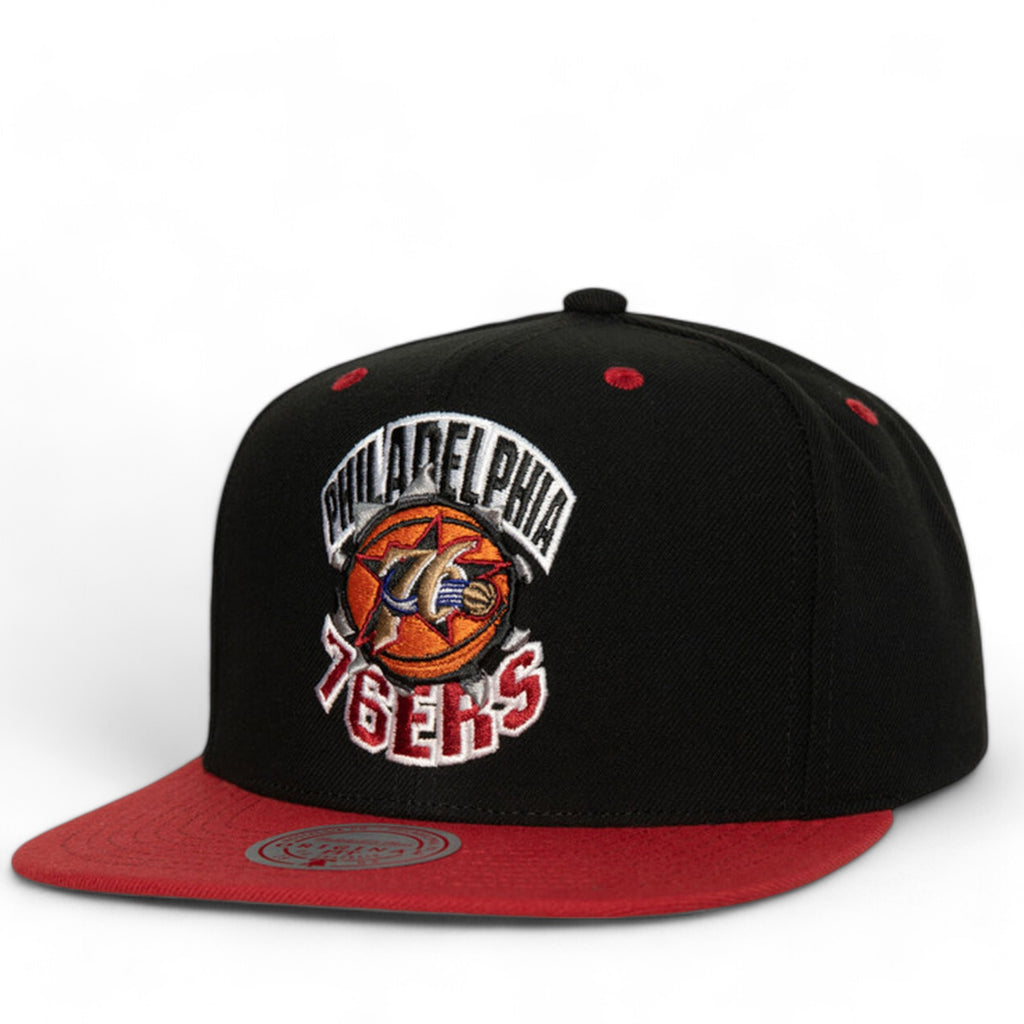 MENS MITCHELL & NESS NBA BREAKTHROUGH SNAPBACK HWC 76ERS - BLACK