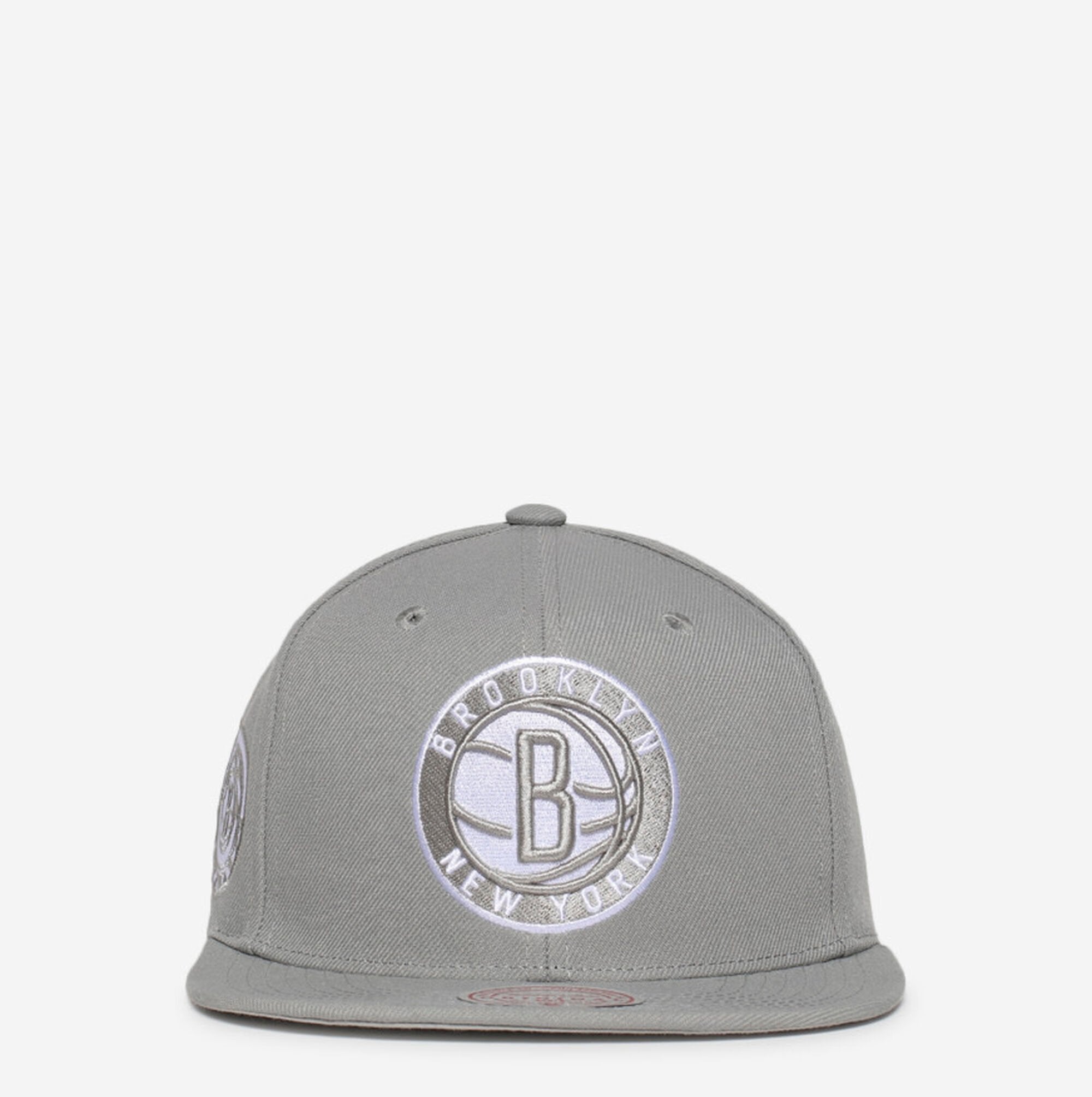 MENS MITCHELL & NESS NBA BACK TO BASICS SNAPBACK NETS - GREY