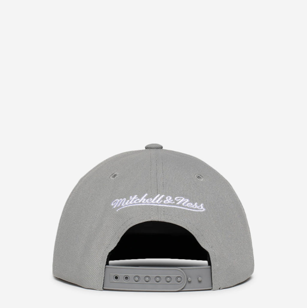 MENS MITCHELL & NESS NBA BACK TO BASICS SNAPBACK NETS - GREY