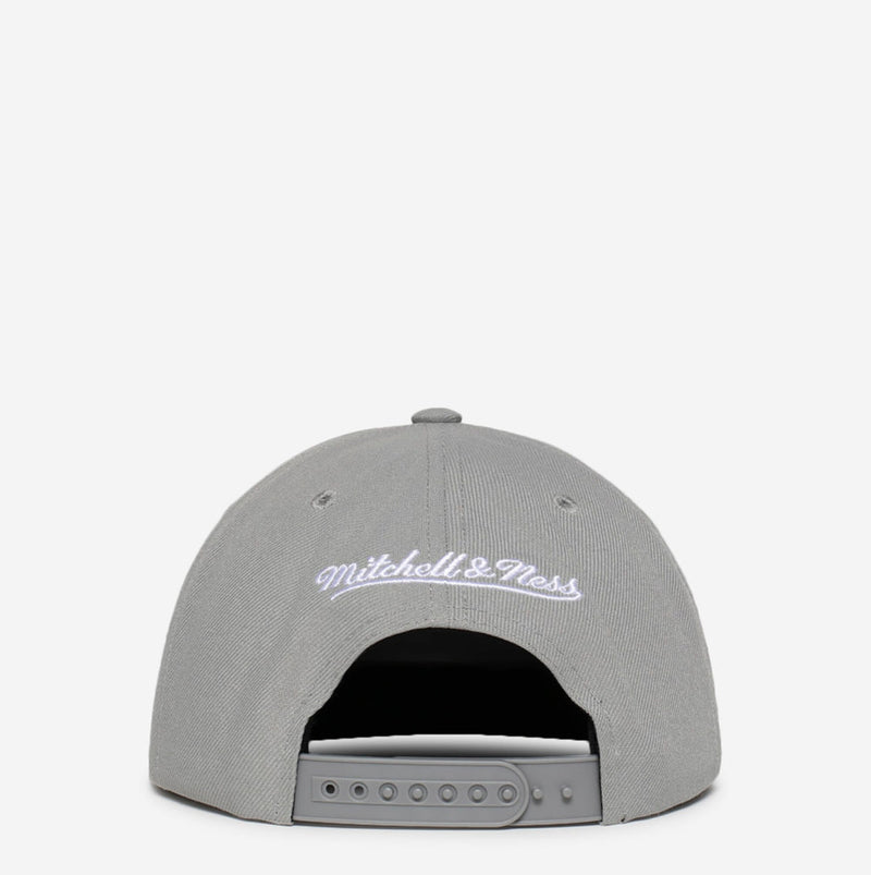 MENS MITCHELL & NESS NBA BACK TO BASICS SNAPBACK NETS - GREY