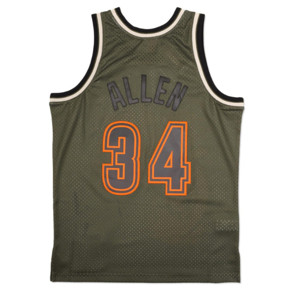 MENS MITCHELL & NESS FLIGHT SWINGMAN JERSEY BUCKS 1996 RAY ALLEN
