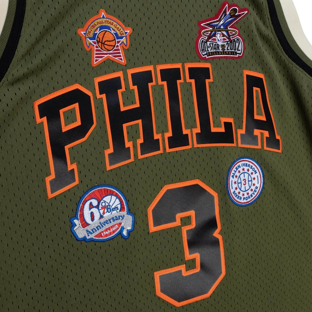 MENS MITCHELL & NESS FLIGHT SWINGMAN JERSEY 76ERS 1996 ALLEN IVERSON