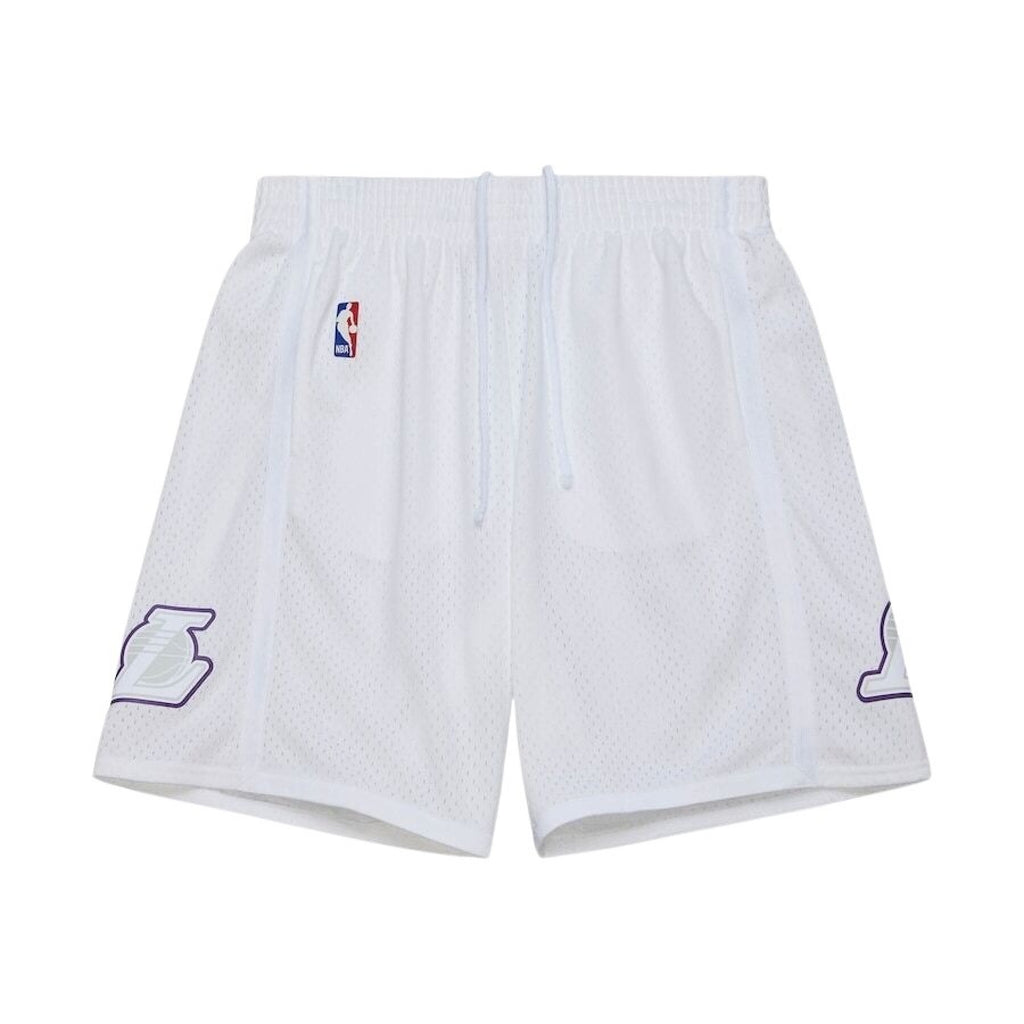 [SMSH6526-LAL12PPPWHIT] MENS MITCHELL & NESS DAY SHORTS LAKERS 2012