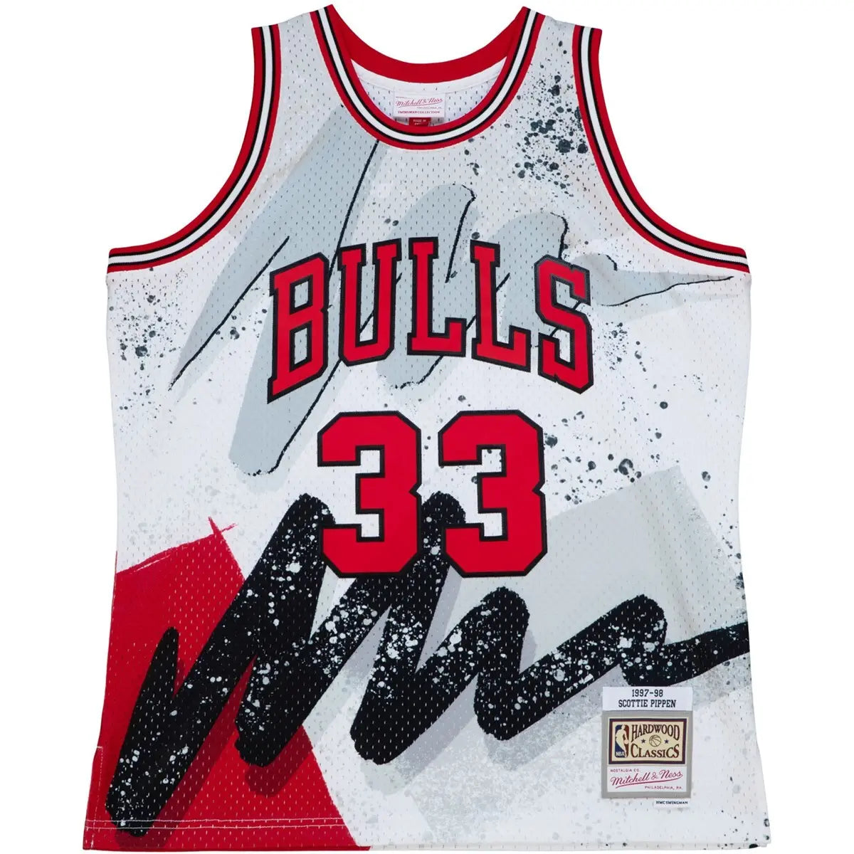 MENS MITCHELL & NESS HYPER HOOPS SWINGMAN JERSEY BULLS 1997 SCOTTIE PIPPEN