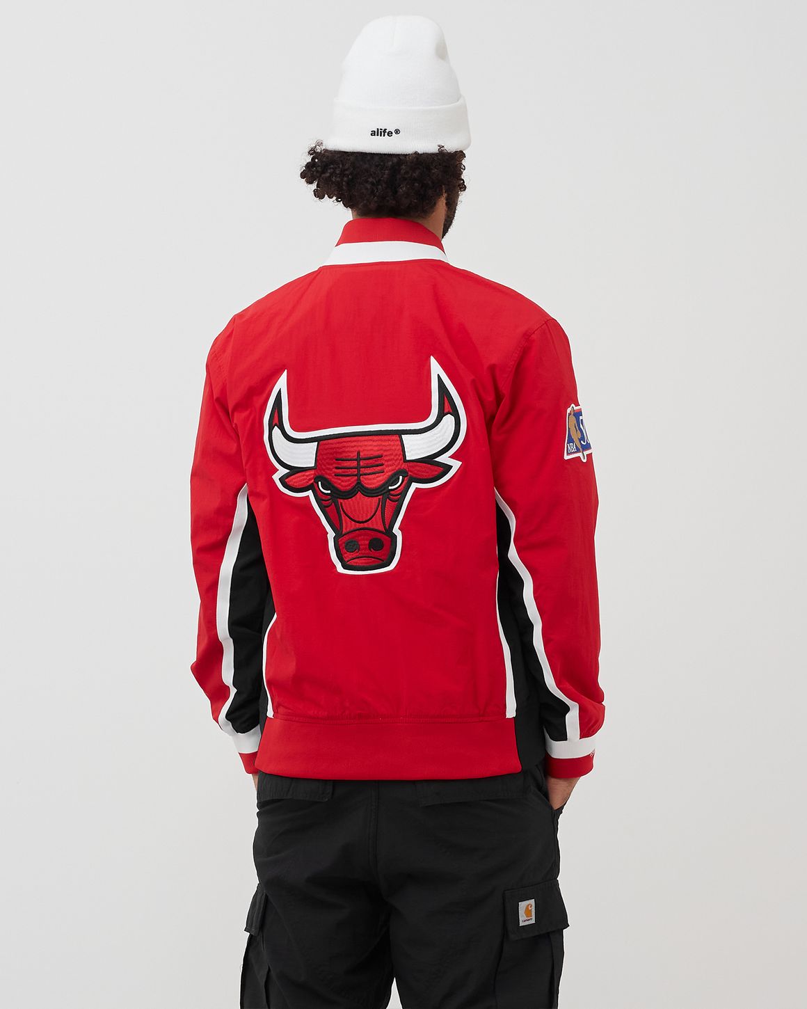 MENS MITCHELL & NESS NBA AUTHENTIC WARM UP JACKET BULLS 1996