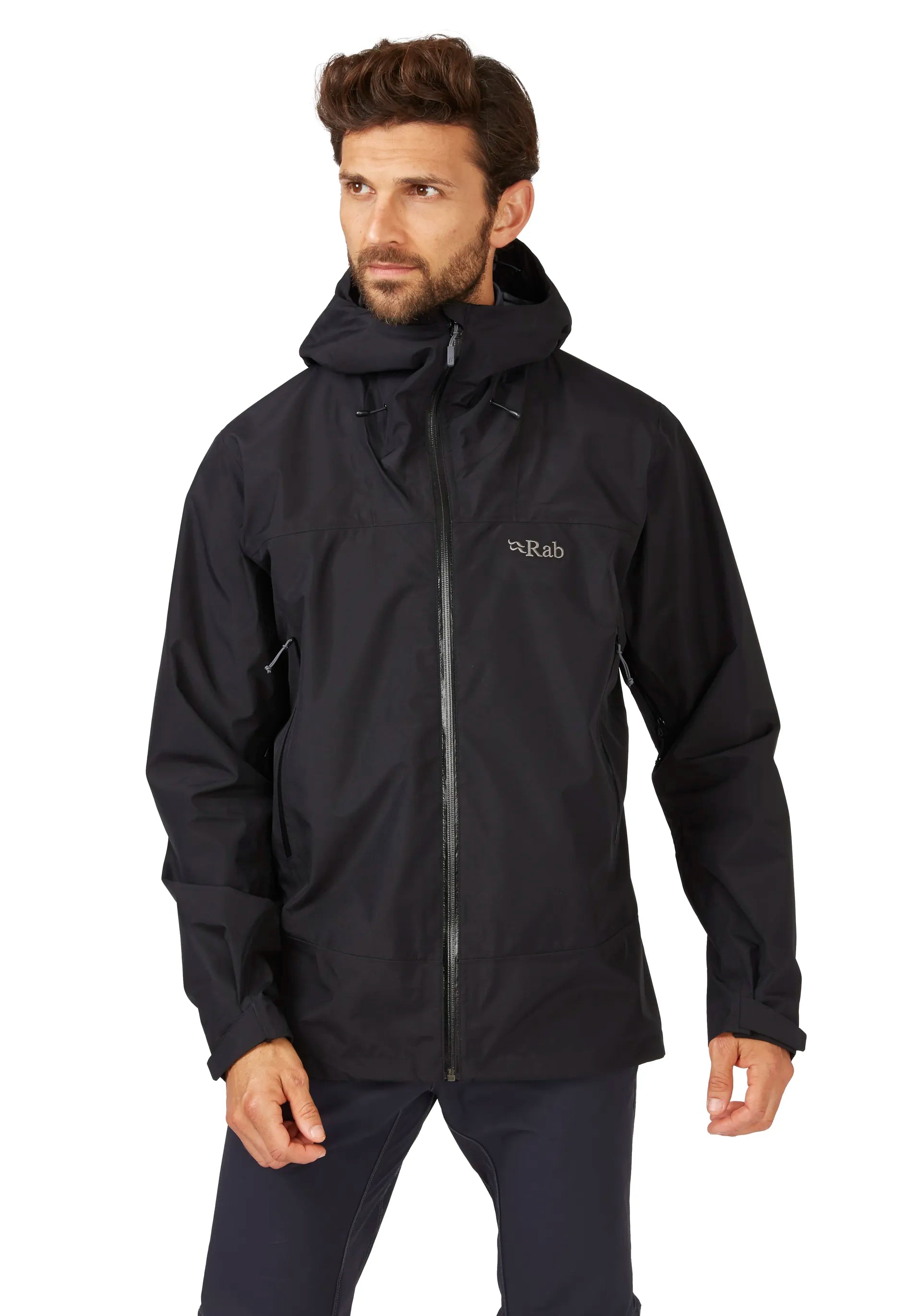 [QWH-77-BLK] MENS RAB NAMCHE GORE-TEX WATERPROOF REGULAR FIT JACKET