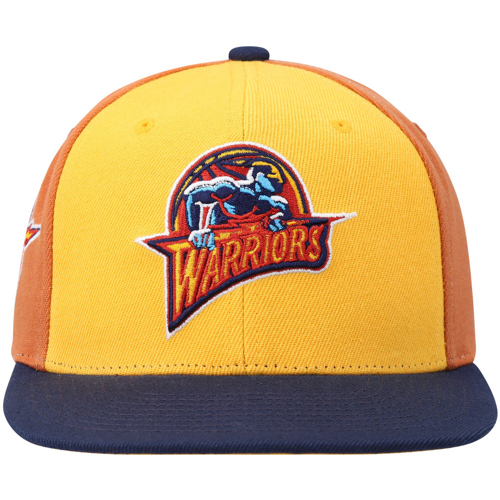 MENS MITCHELL & NESS NBA ON THE BLOCK SNAPBACK HWC WARRIORS - YELLOW-NAVY