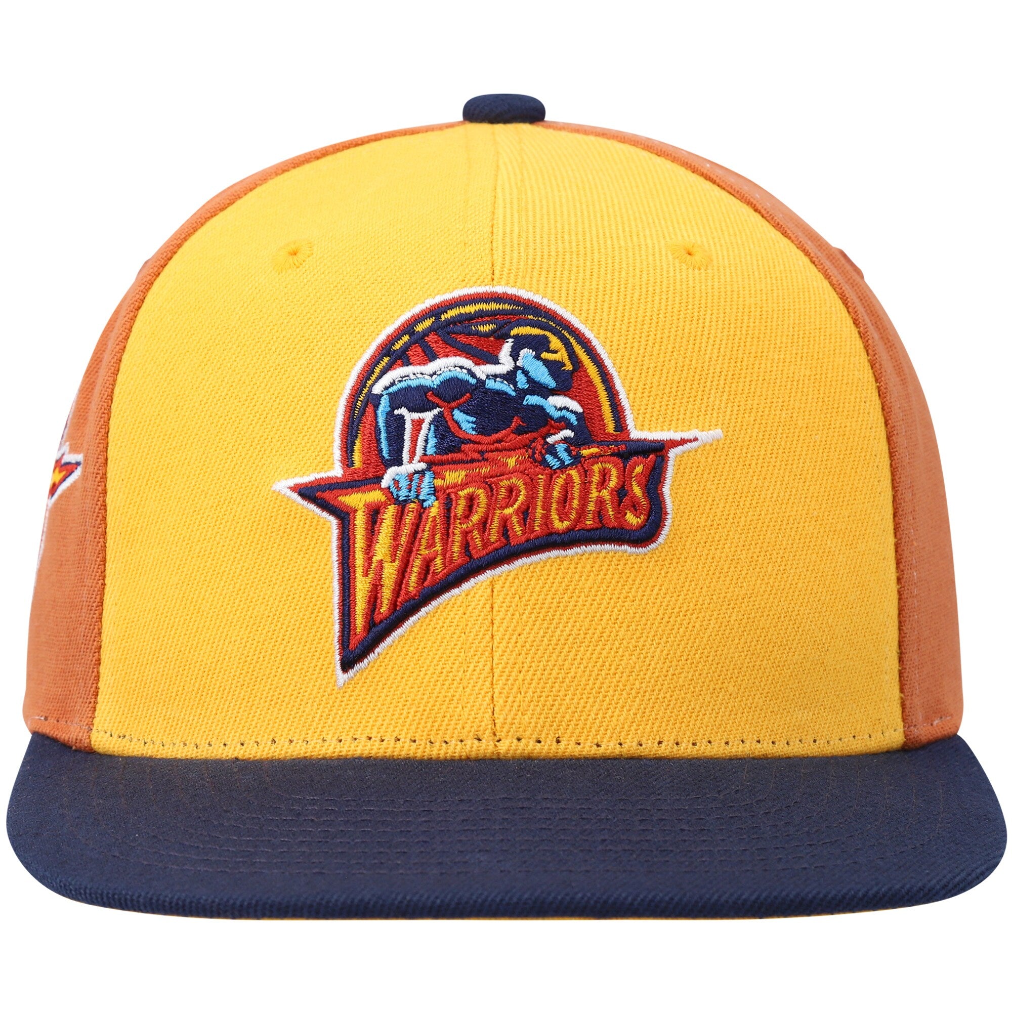 MENS MITCHELL & NESS NBA ON THE BLOCK SNAPBACK HWC WARRIORS - YELLOW-NAVY