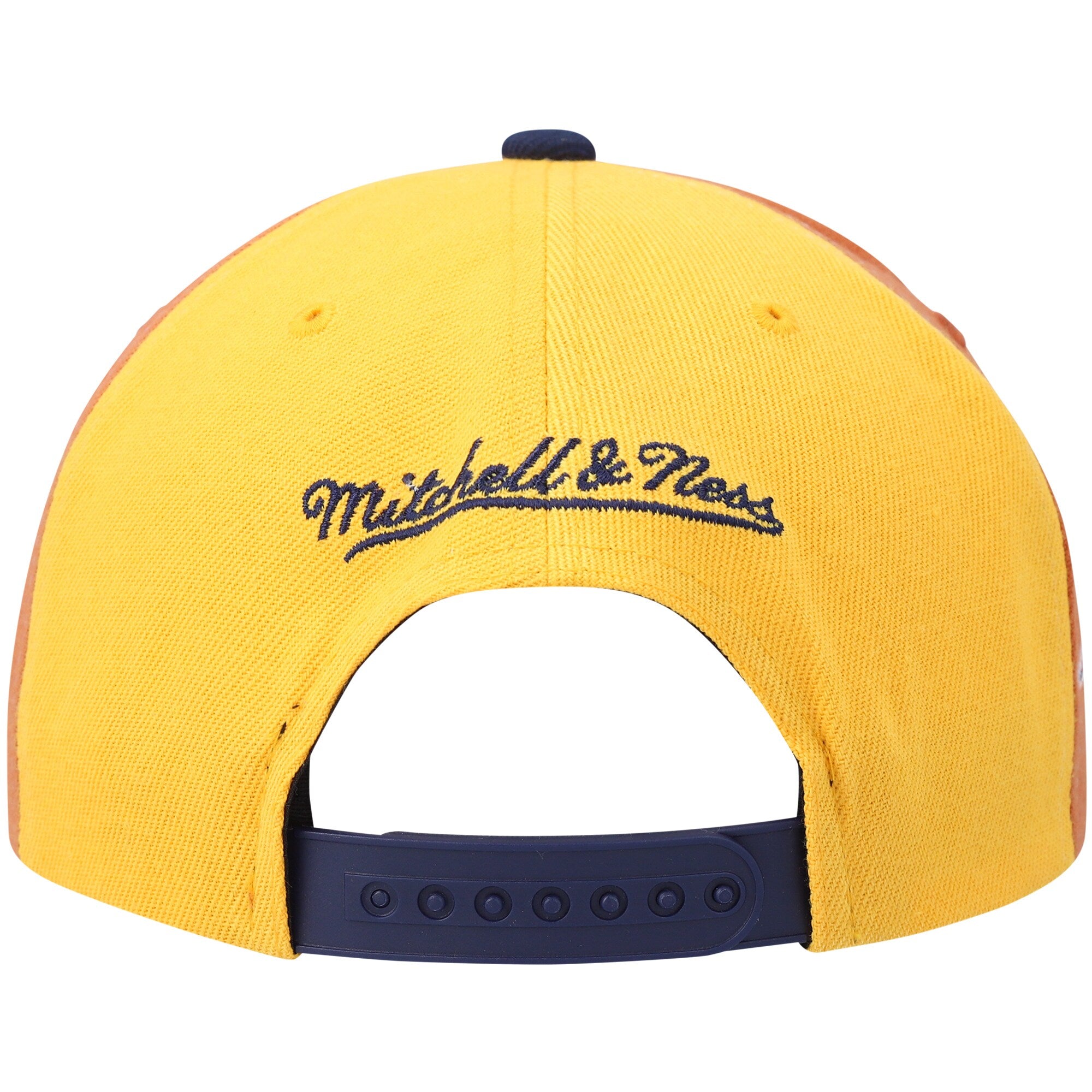 MENS MITCHELL & NESS NBA ON THE BLOCK SNAPBACK HWC WARRIORS - YELLOW-NAVY