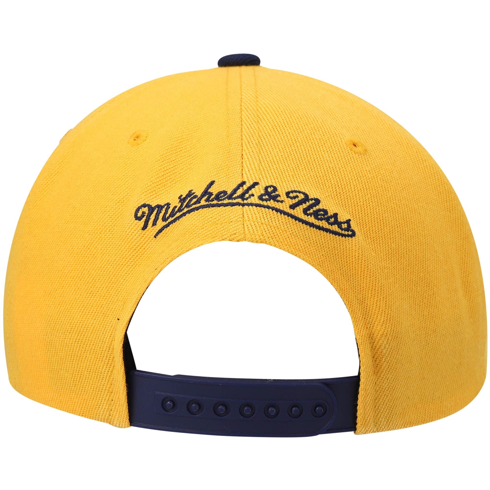 MENS MITCHELL & NESS NBA SHARKTOOTH SNAPBACK HWC WARRIORS - YELLOW-BLUE