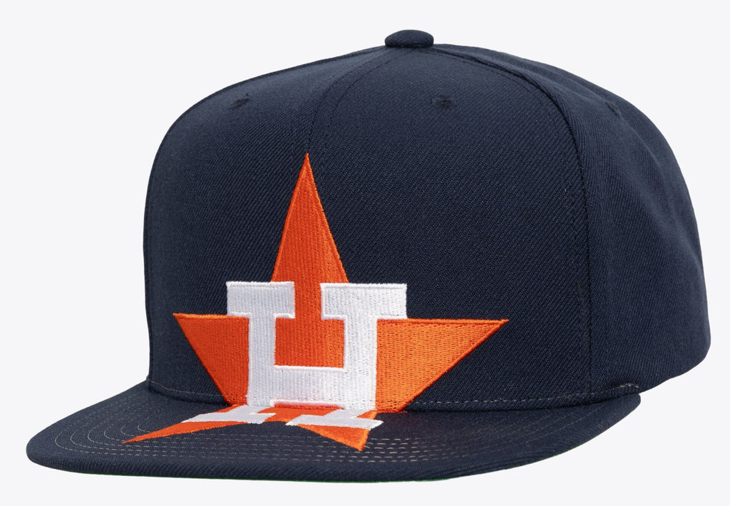[HS9758-HASNAVY] MENS MITCHELL & NESS MLB XL LOGO SNAPBACK COOP ASTROS