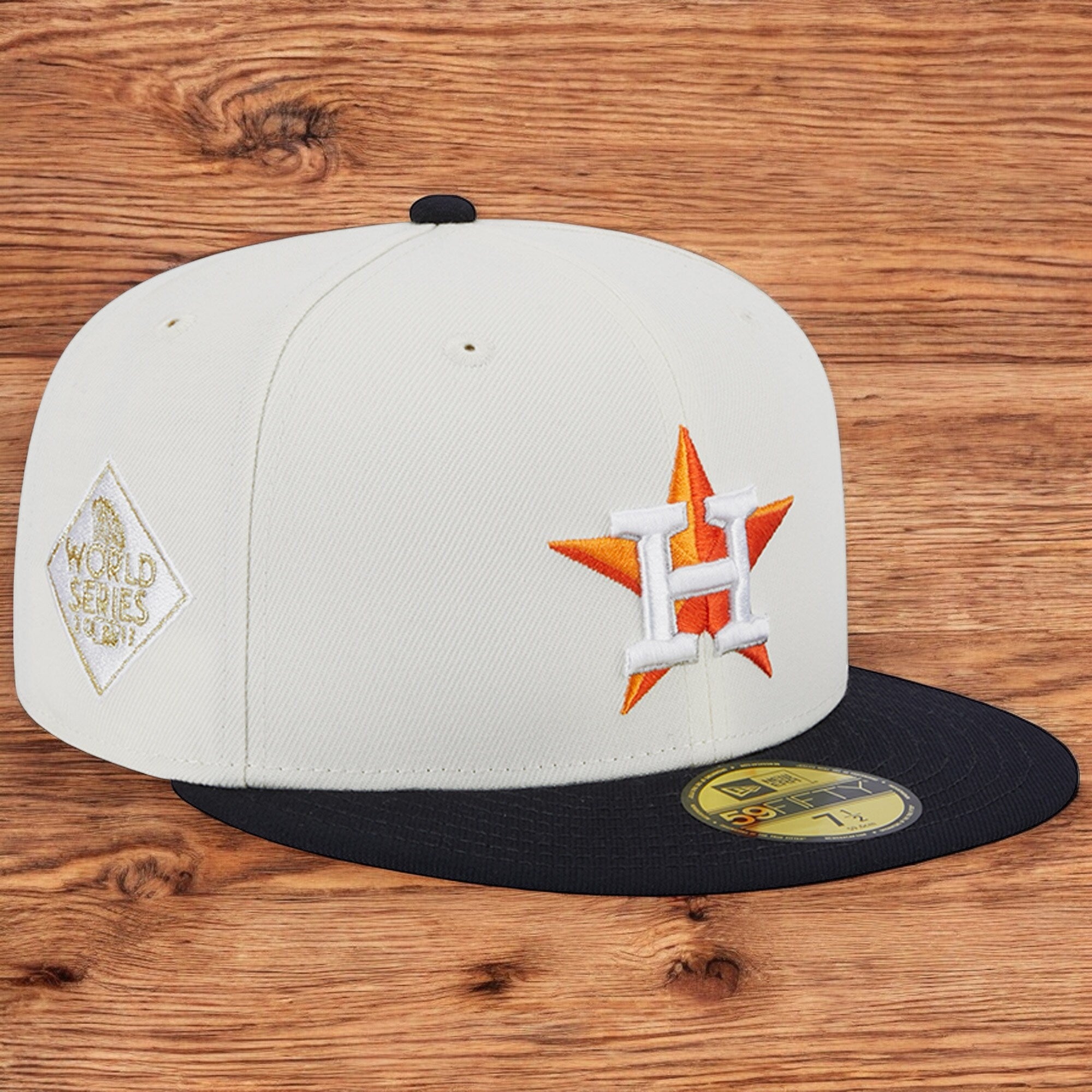 [60305775] MENS NEW ERA MLB HOUSTON ASTROS 5950 RETRO E1 FITTED - CREAM/ROYAL