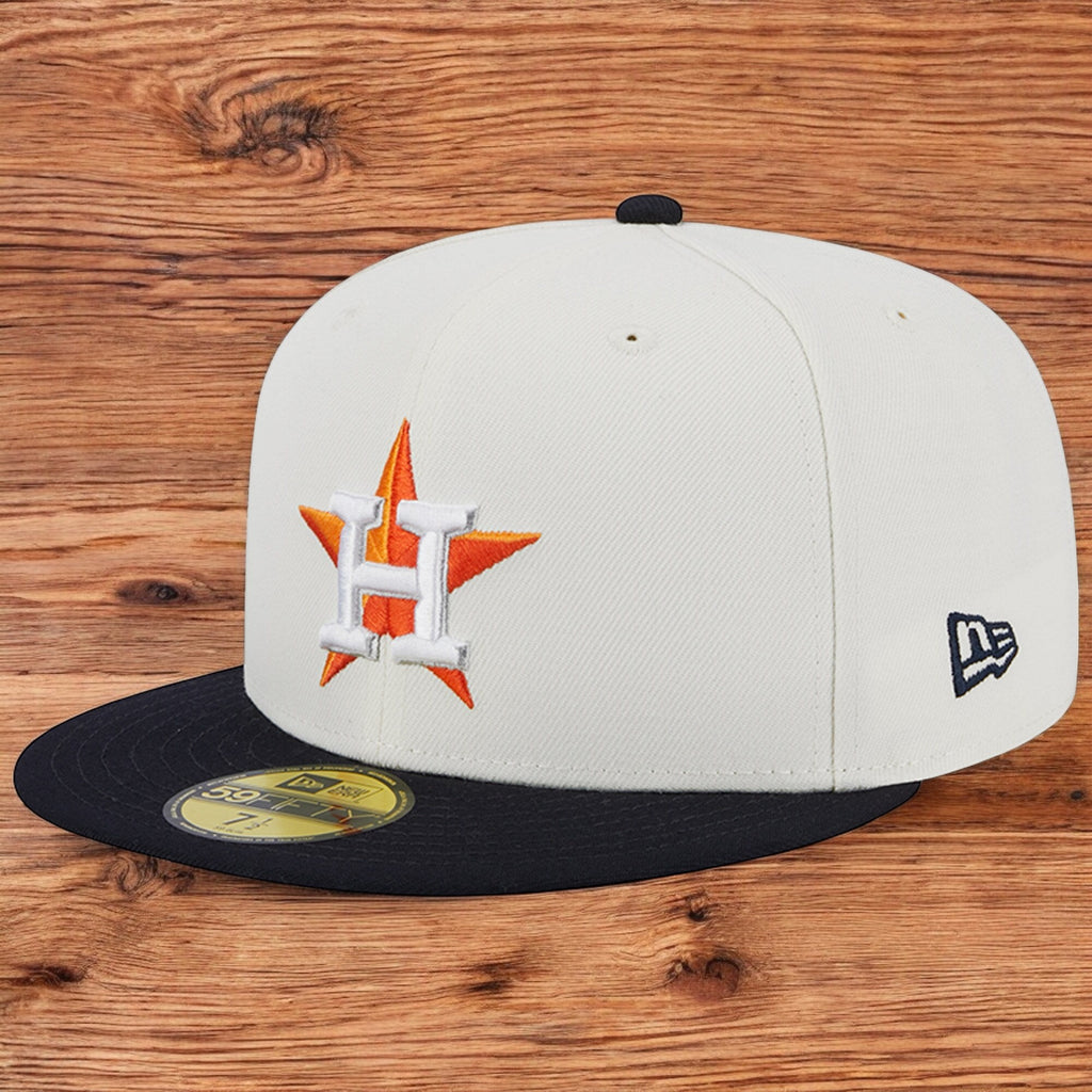 [60305775] MENS NEW ERA MLB HOUSTON ASTROS 5950 RETRO E1 FITTED - CREAM/ROYAL