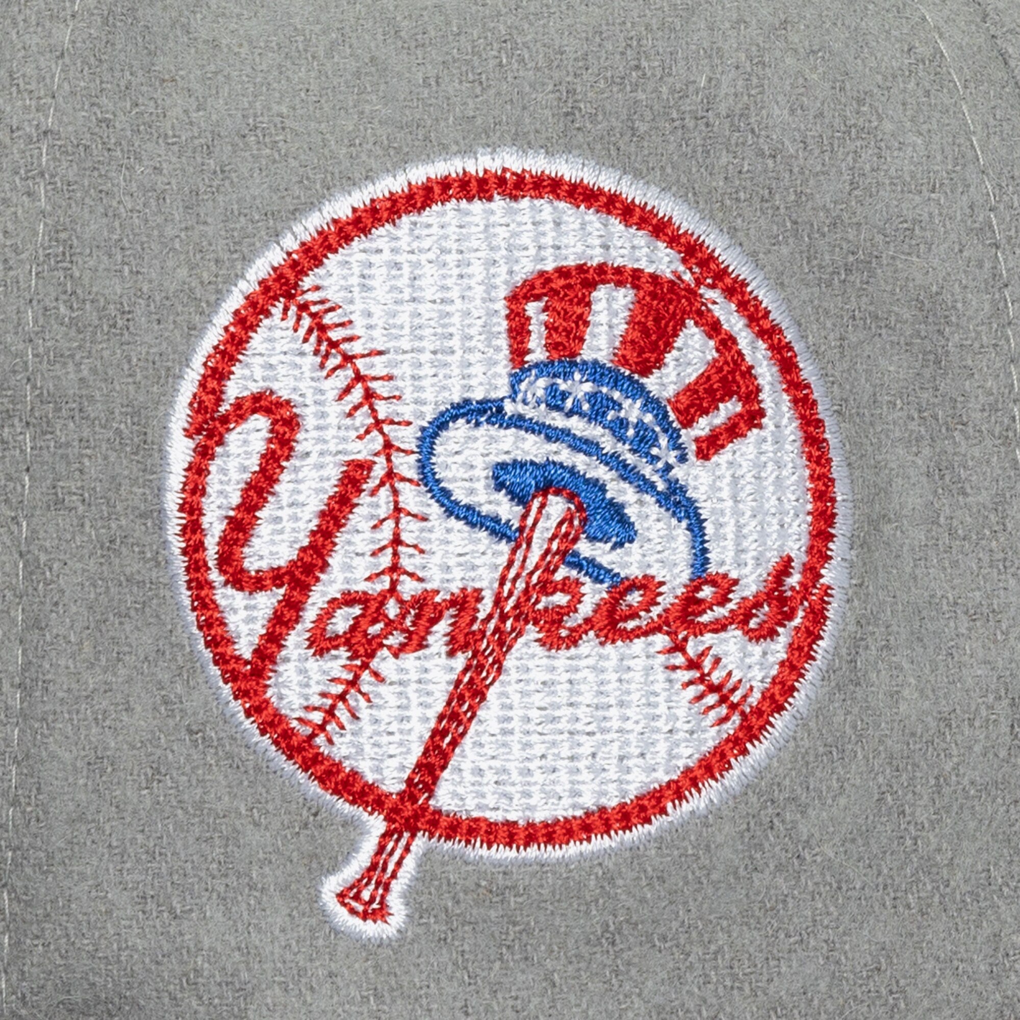 [HS9457-NYYGREY] MENS MITCHELL & NESS MLB MELT STITCH SNAPBACK YANKEES