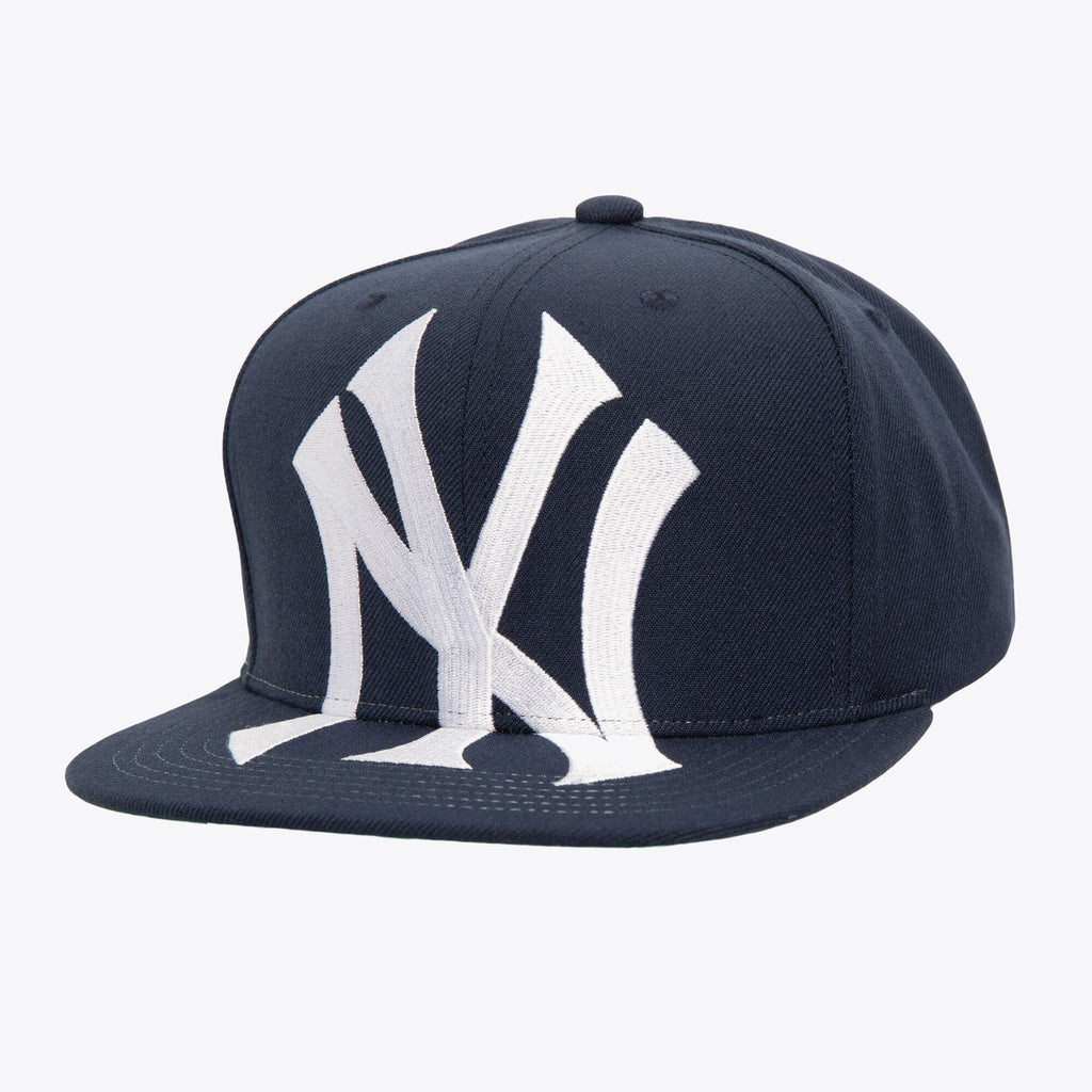 [HS9756-NYYNAVY] MENS MITCHELL & NESS MLB XL LOGO SNAPBACK YANKEES