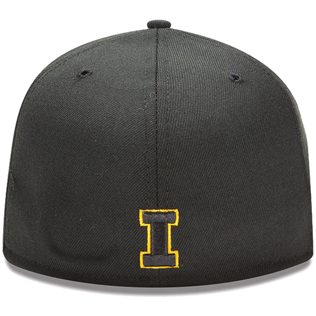 [11434252] MENS NEW ERA NCAA IOWA HAWKEYES 5950 LOGO FITTED - BLACK/ORANGE