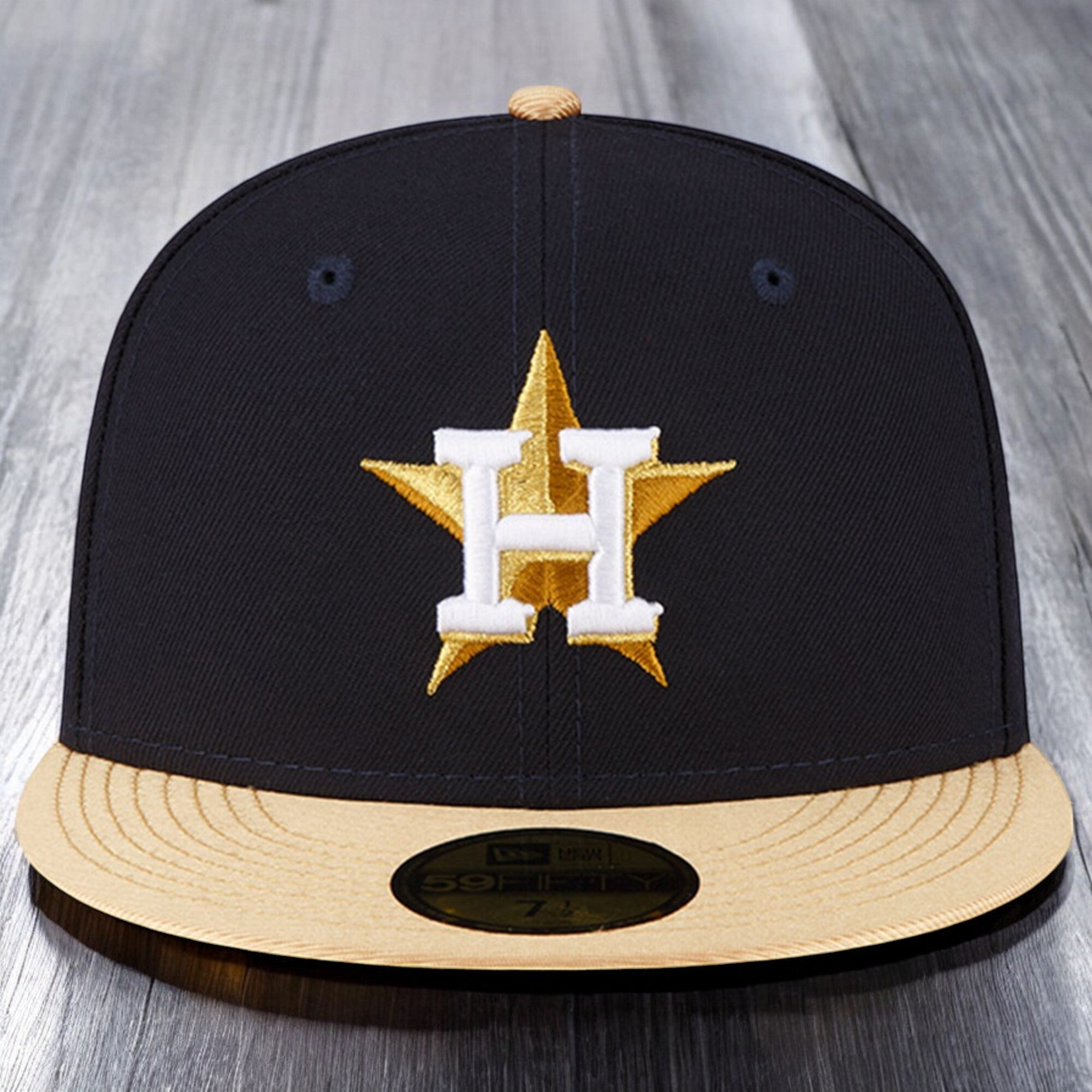 [60413994] MENS NEW ERA MLB HOUSTON ASTROS 5950 GOLD 2023 FITTED - NAVY/GOLD