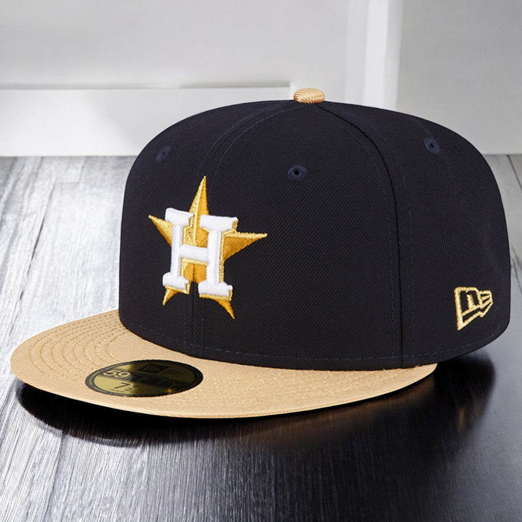 [60413994] MENS NEW ERA MLB HOUSTON ASTROS 5950 GOLD 2023 FITTED - NAVY/GOLD