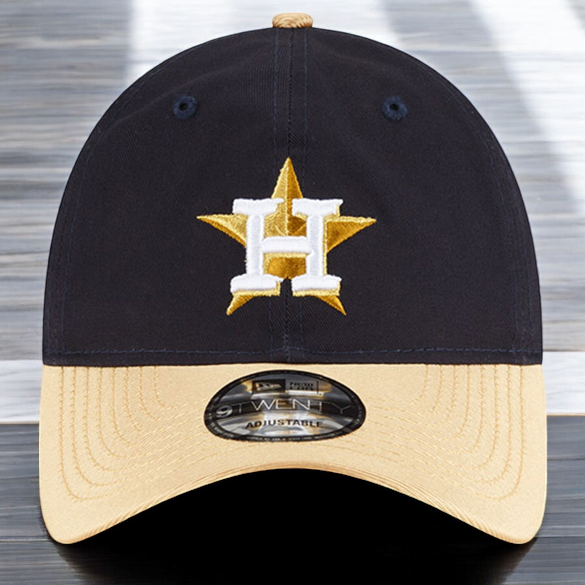 [60414092] MENS NEW ERA MLB HOUSTON ASTROS 920 GOLD 2023 STRAPBACK - NAVY/GOLD