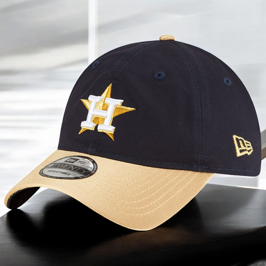 [60414092] MENS NEW ERA MLB HOUSTON ASTROS 920 GOLD 2023 STRAPBACK - NAVY/GOLD
