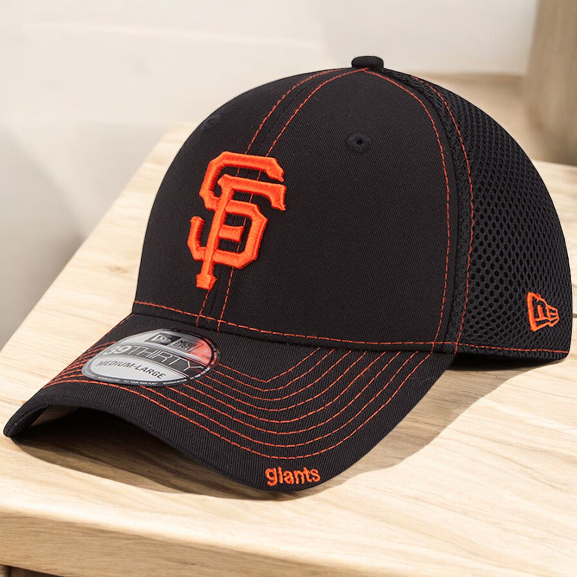 [10059496] MENS NEW ERA MLB SF GIANTS 3930 CLASSIC NEO TEAM FLEX - BLACK/ORANGE