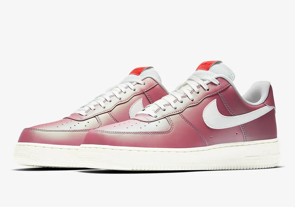 [823511-600] MENS NIKE AIR FORCE 1 LOW '07 LV8 'TRACK RED SUMMIT WHITE BLACK'