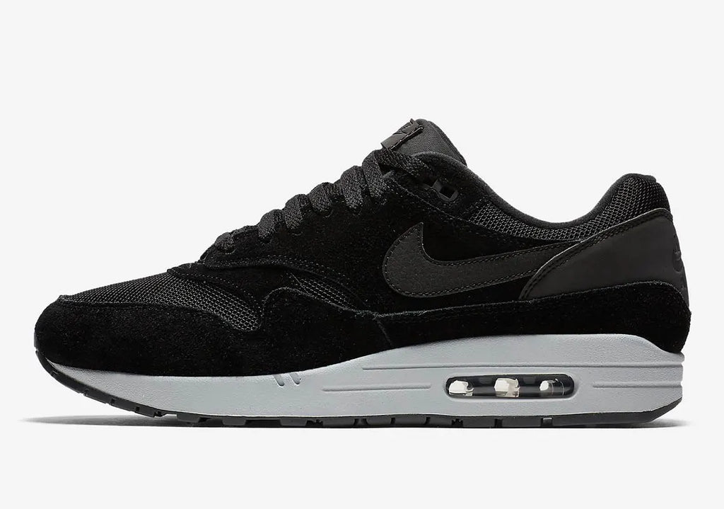 [AH8145-006] MENS NIKE AIR MAX 1 'BLACK REFLECTIVE HEEL'