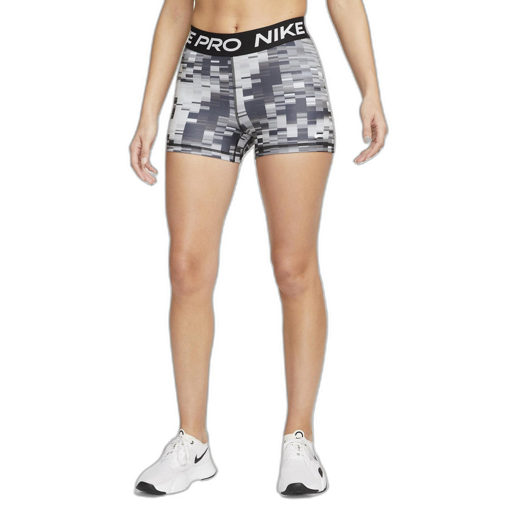 [DX0046-010] WOMENS NIKE MID-RISE 3" PRINTED TRAINING SHORTS