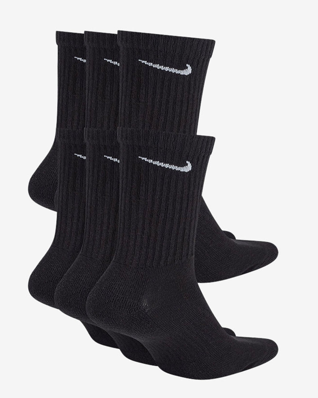 [SX7666-010] MENS NIKE EVERYDAY CUSHIONED UNISEX ADULT 6 PAIR CREW SOCKS