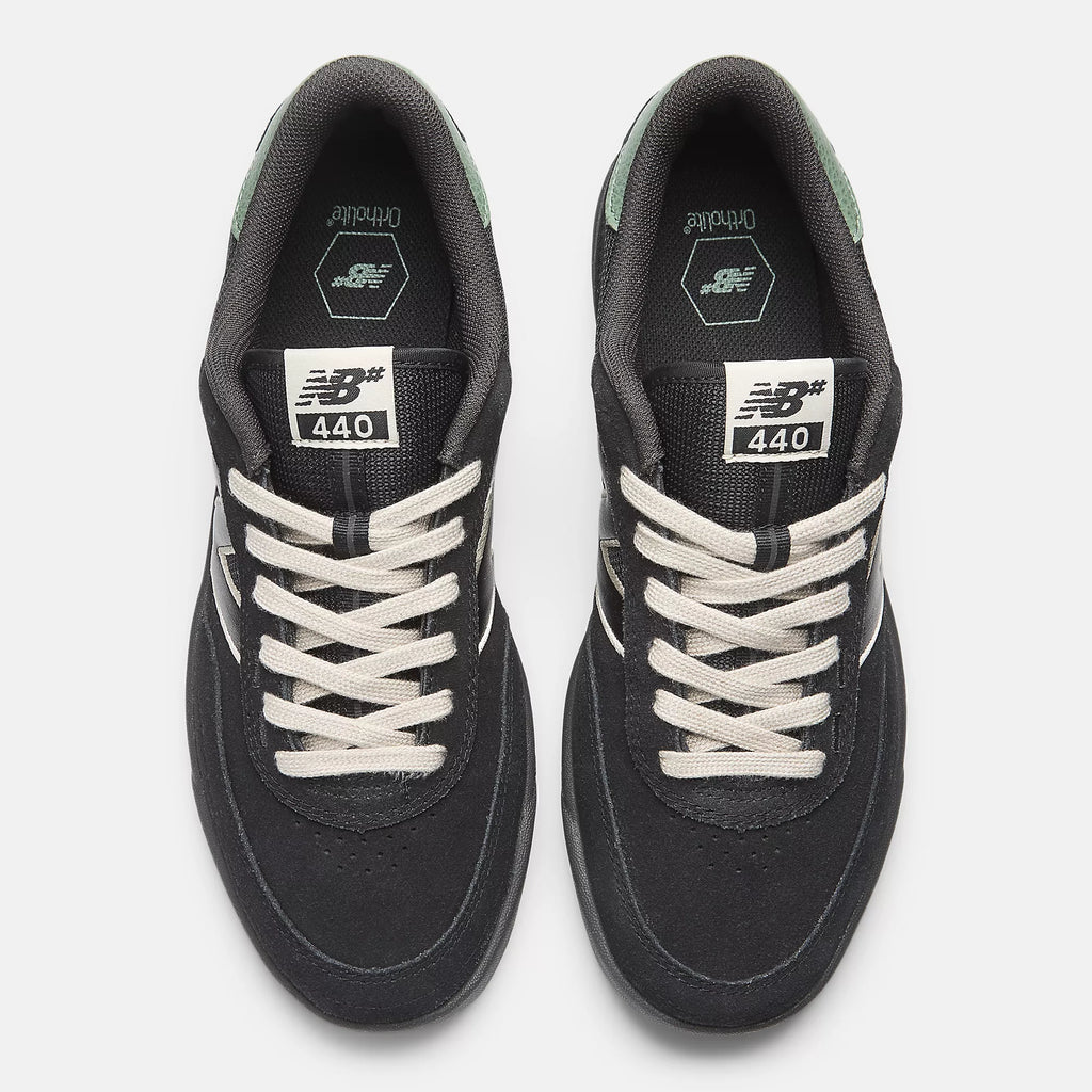 [NM440BG2] MENS NEW BALANCE NUMERIC 440 V2 'BLACK WHITE GREEN'