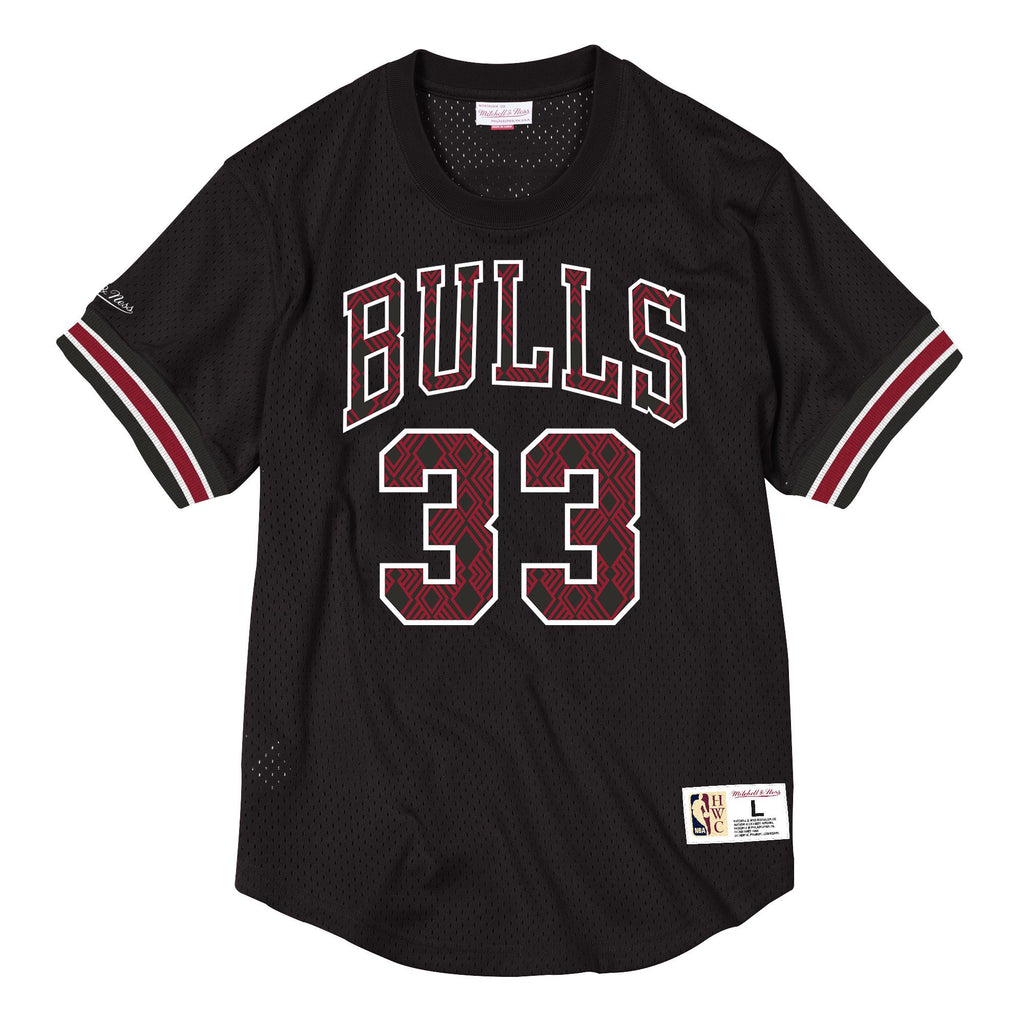 Mens Mitchell & Ness NBA N&N MESH CREWNECK BULLS 1996 SCOTTIE PIPPEN