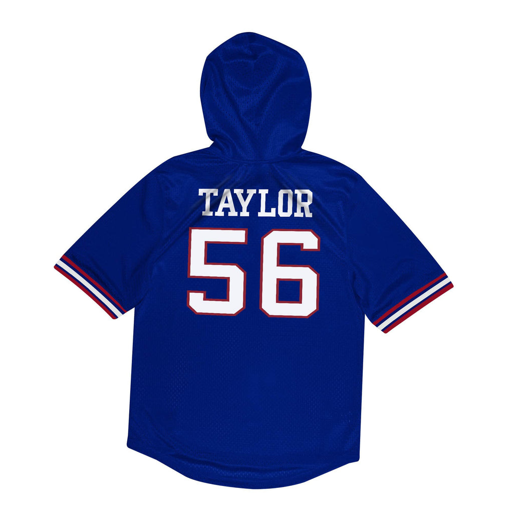 Mens Mitchell & Ness NFL N&N MESH SS HOODIE GIANTS 1990 LAWRENCE TAYLOR