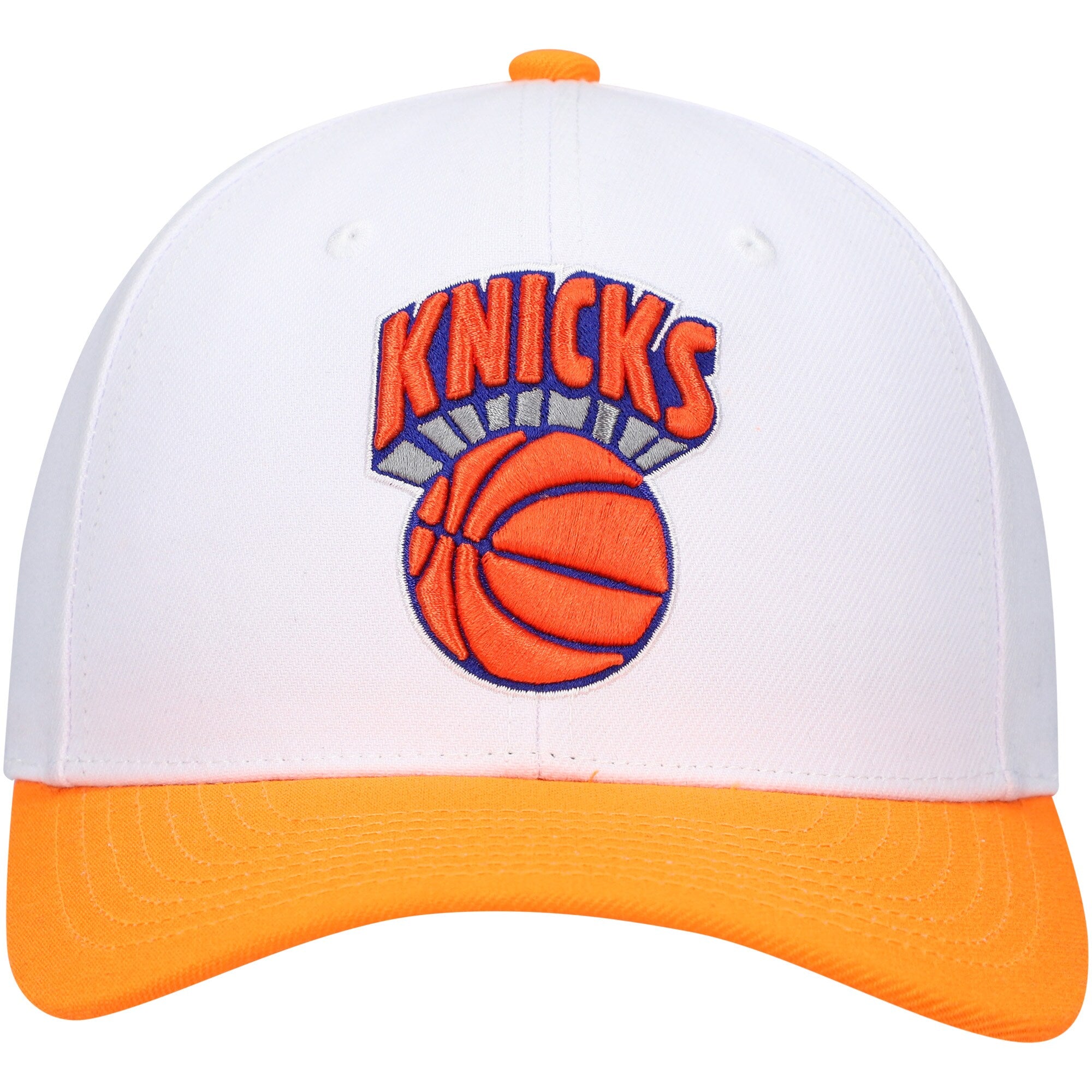 MENS MITCHELL & NESS NBA TEAM 2 TONE 2.0 PRO SNAPBACK HWC KNICKS - WHITE