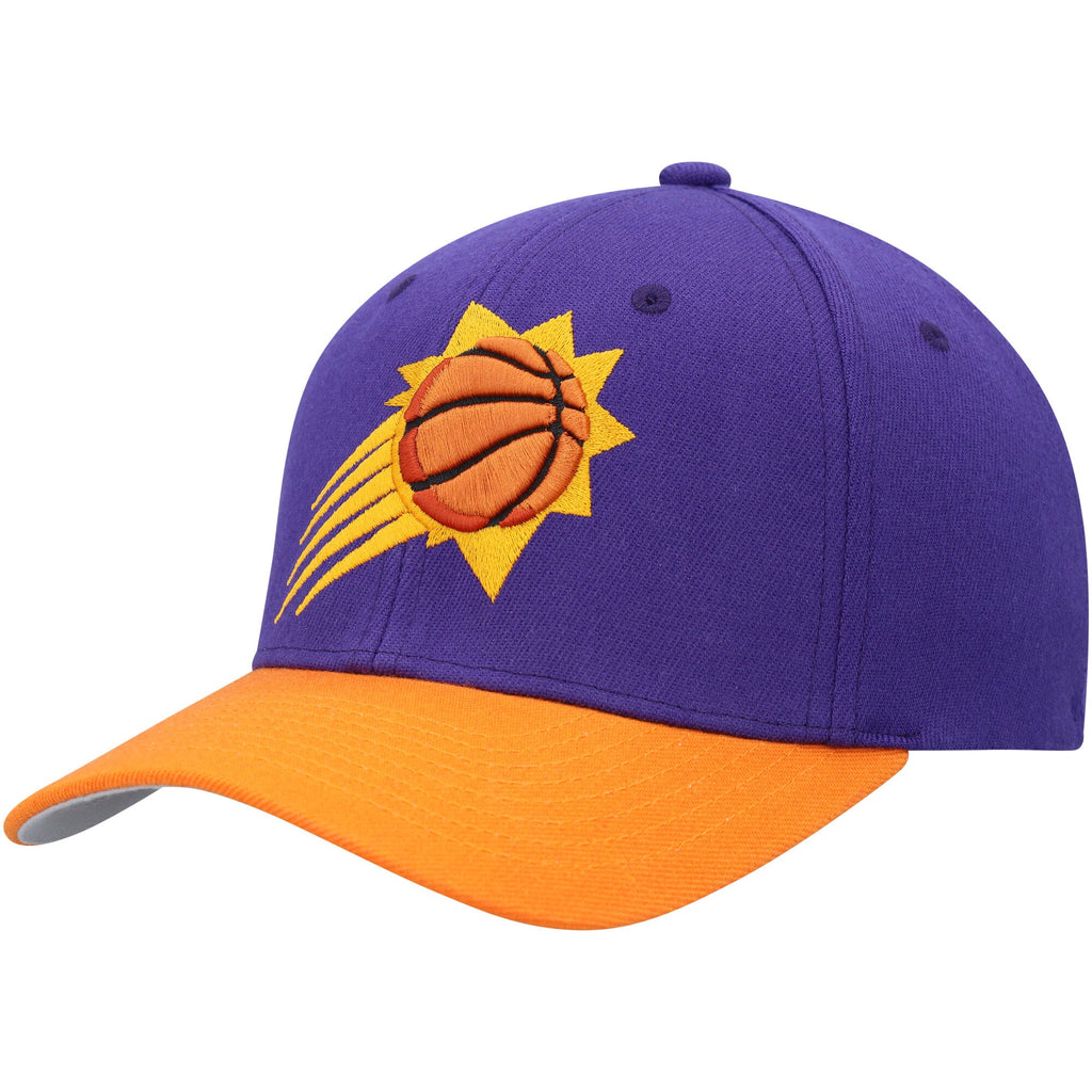 MENS MITCHELL & NESS NBA TEAM 2TONE STRETCH SNAPBACK NBA SUNS - PURPLE-ORANGE