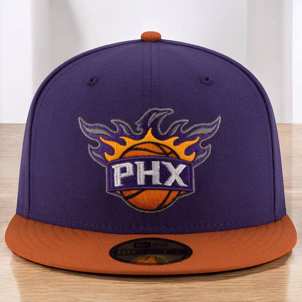 [70343605] MENS NEW ERA NBA PHOENIX SUNS 5950 2 TONE FITTED - PURPLE/ORANGE
