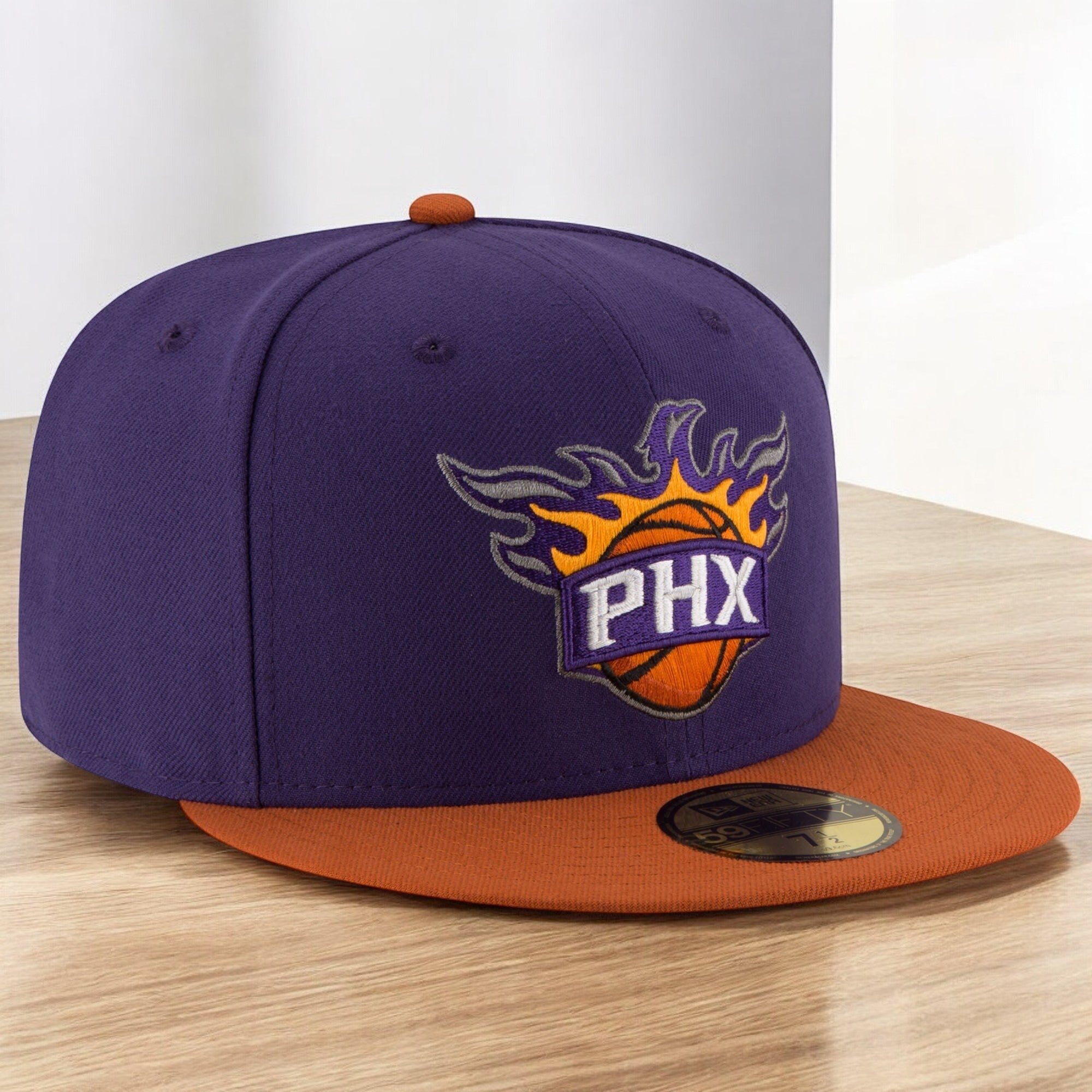 [70343605] MENS NEW ERA NBA PHOENIX SUNS 5950 2 TONE FITTED - PURPLE/ORANGE