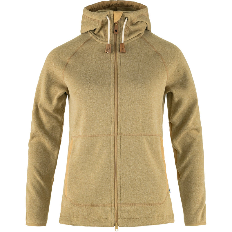 [89516-196] WOMENS FJALLRAVEN OVIK FLEECE HOODIE W REGULAR FIT FULL ZIP SWEATER