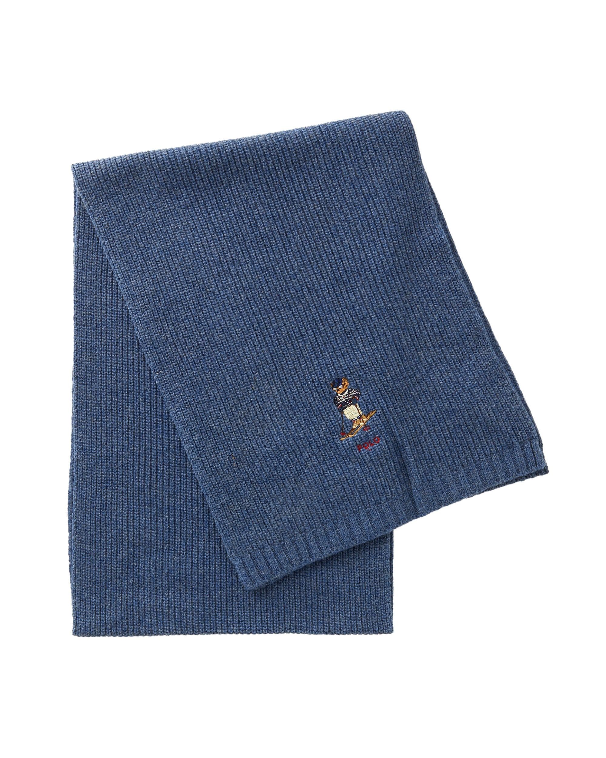 [PC0769-445] ADULT POLO RALPH LAUREN CHUNKY RIBBED BEAR SCARF