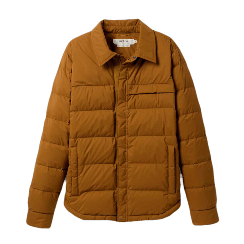 [1961921-WALNUT] MENS PRANA PINCHOT SHIRT WATER REPELLENT STANDARD FIT JACKET
