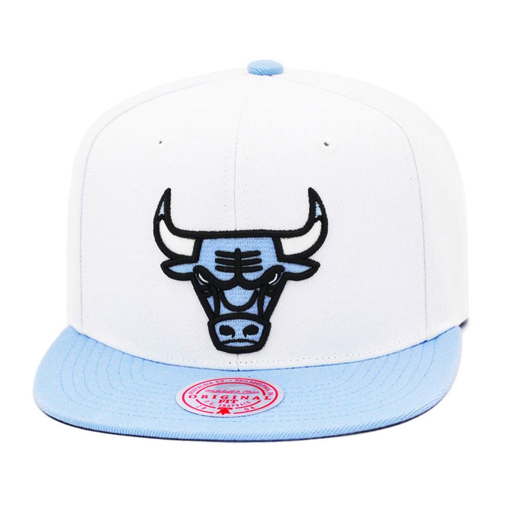 MENS MITCHELL & NESS NBA UNIVERSITY HOME 2TONE SNAPBACK BULLS - WHITE-LIGHT BLUE