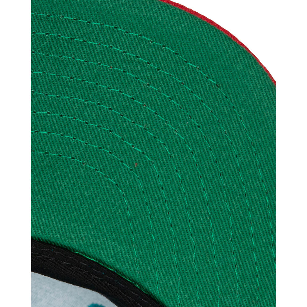 MENS MITCHELL & NESS NBA REAR SCRIPT DEADSTOCK SNAPBACK HWC PISTONS - TEAL