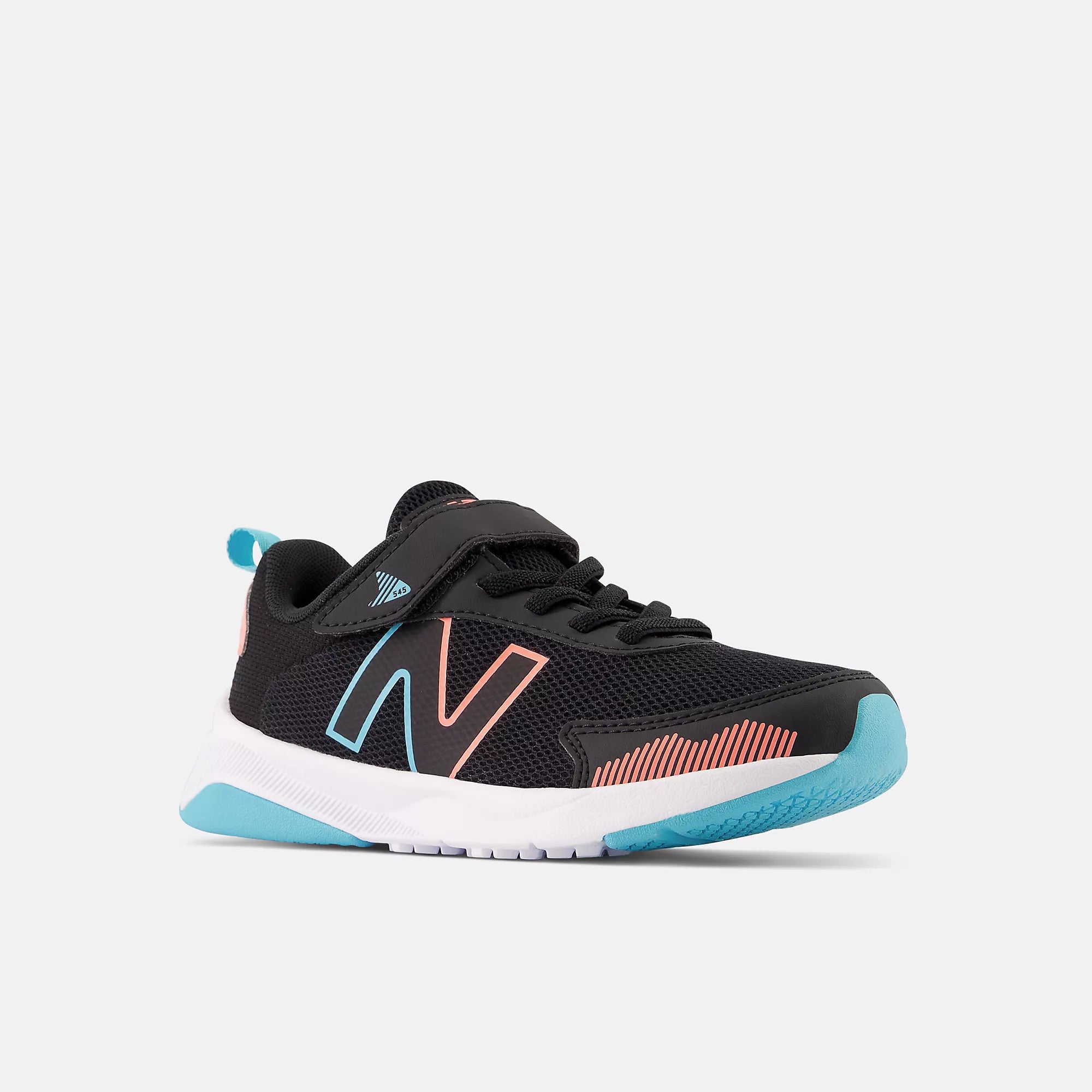 [PT545BG1 WIDE] PRESCHOOL NEW BALANCE DYNASOFT 545 BUNGEE BLACK GRAPEFRUIT WIDE
