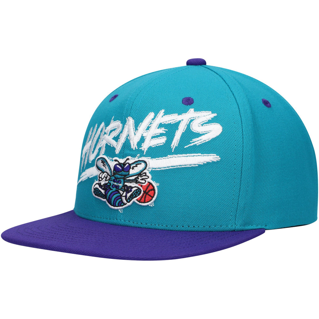 Mens MITCHELL & NESS NBA TRANSCRIPT SNAPBACK HWC HORNETS